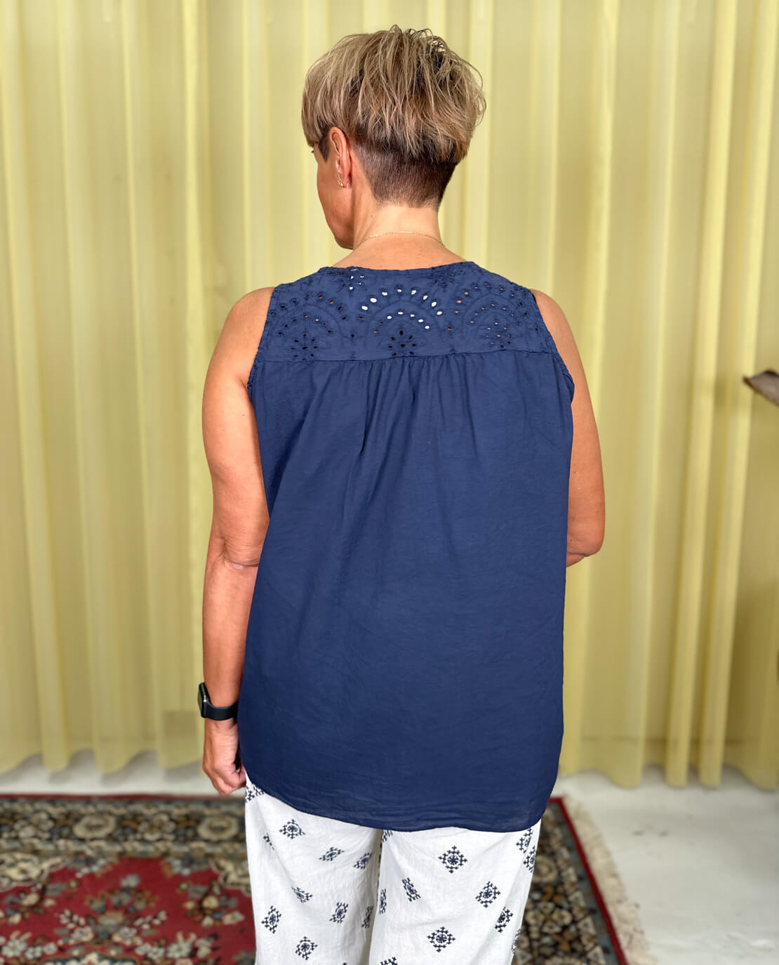 Baghuset Tank Top Navy R