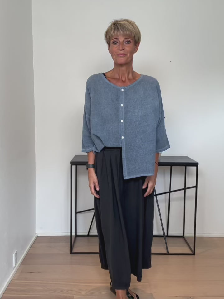 Baghuset Cardigan Bluse Blå E