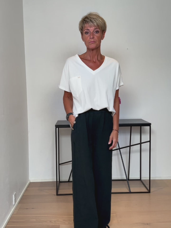 Baghuset Hvid Basic T-Shirt S