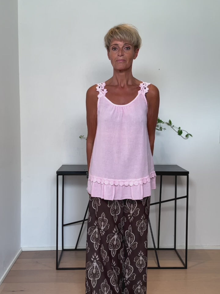 Baghuset Rosa Top/Blomst Strop A