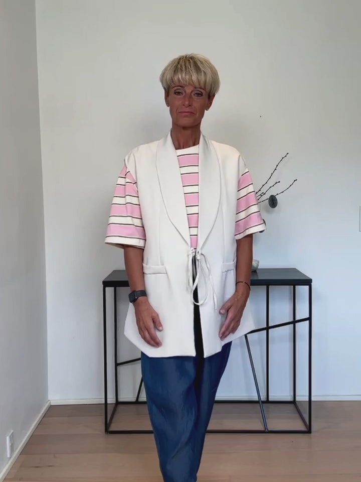 Baghuset Vest Beige/Snøre RD
