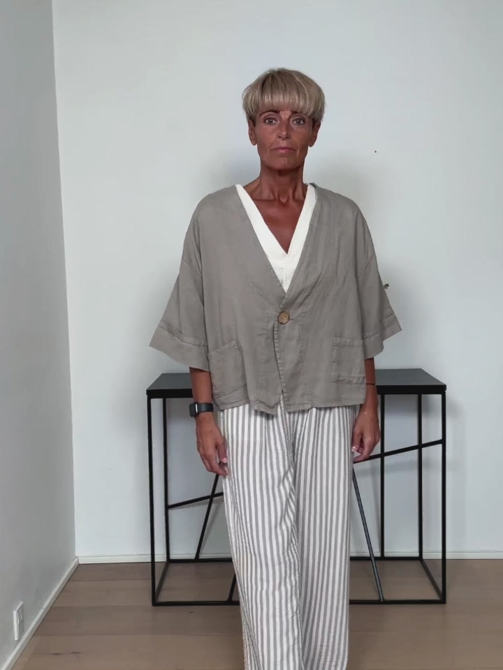 Baghuset Taupe Kort Jakke/Kort Ærme R