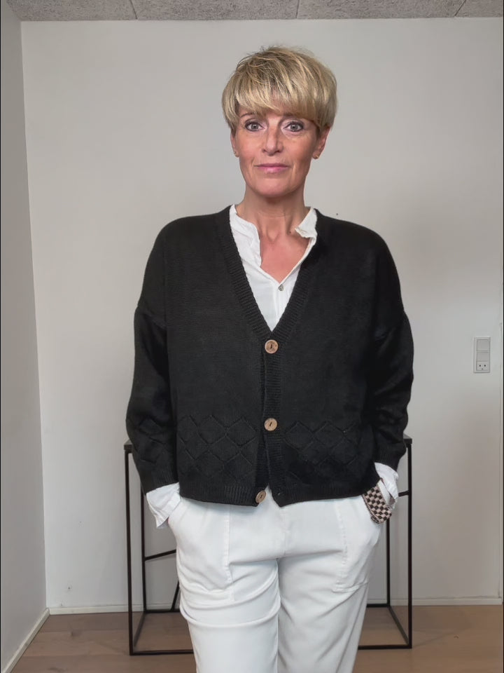 Baghuset Cardigan Sort L