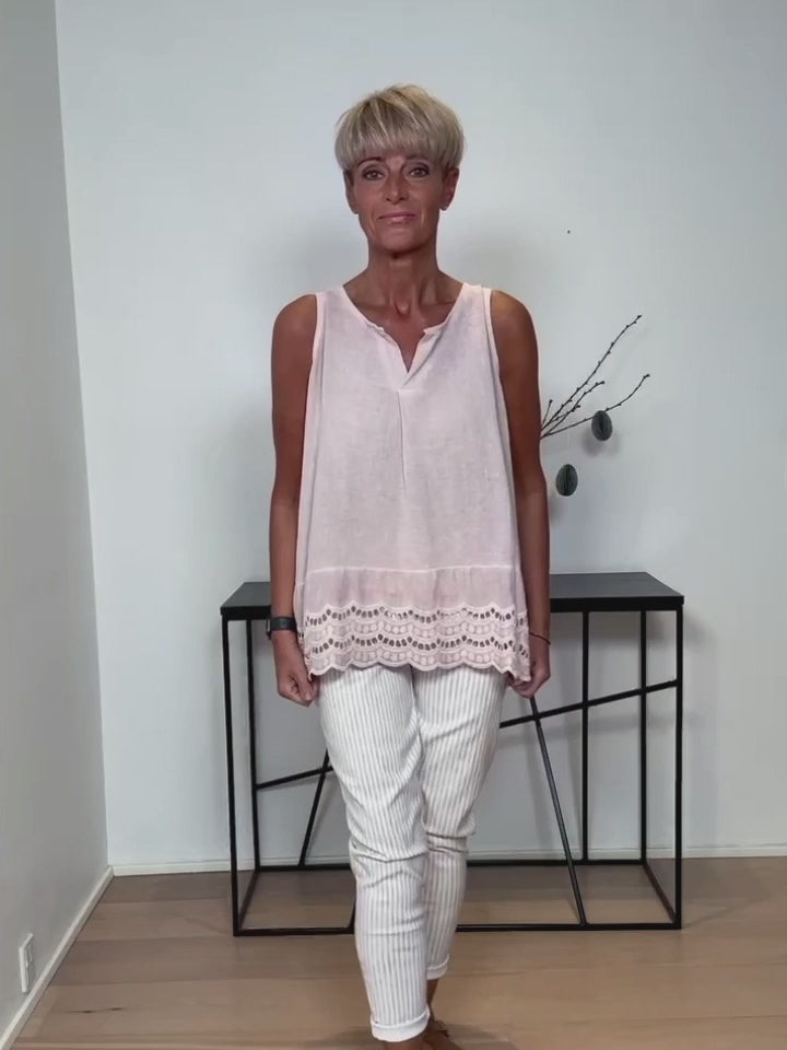 Baghuset Pink Top/Broderi S