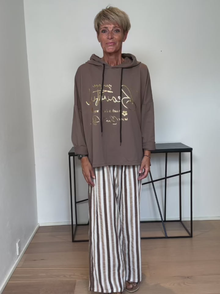 Baghuset Hætte Sweat Shirt Taupe CB