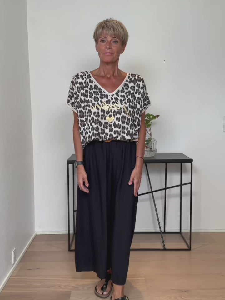 Baghuset Beige T-Shirt Leopard NS