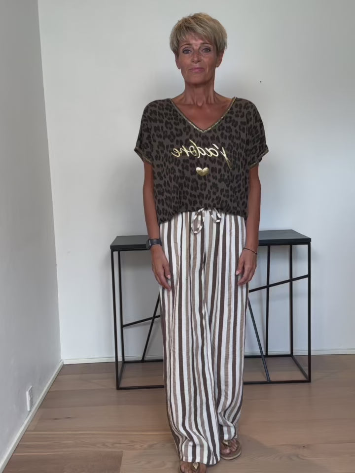 Baghuset Brun T-Shirt Leopard NS