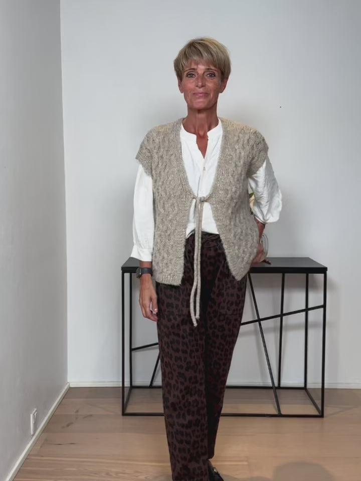 Baghuset Beige Snøre Vest SDV