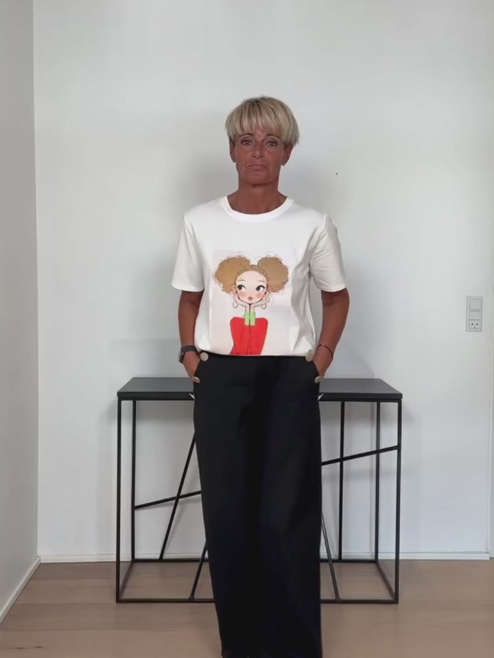 Baghuset T-Shirt Pige Hvid L